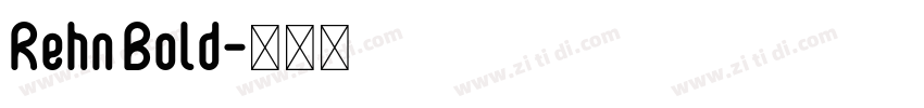 Rehn Bold字体转换